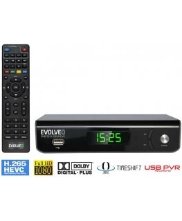 Evolveo Omega S3 -televisiovastaanotin, HD DVB-T2 H.265/HEVC-tallennin