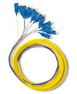 Qoltec 12 x SC/UPC fiber optic patch cord | Singlemode | G657A2 | 2 m