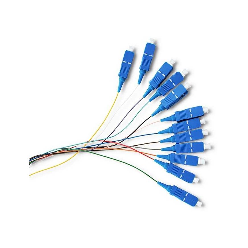 Qoltec 12 x SC/UPC fiber optic patch cord | Singlemode | G657A2 | 2 m – 2