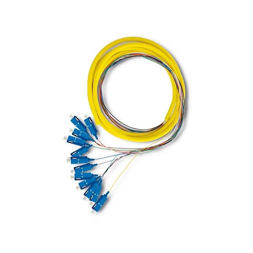 Qoltec 12 x SC/UPC fiber optic patch cord | Singlemode | G657A2 | 2 m – 3