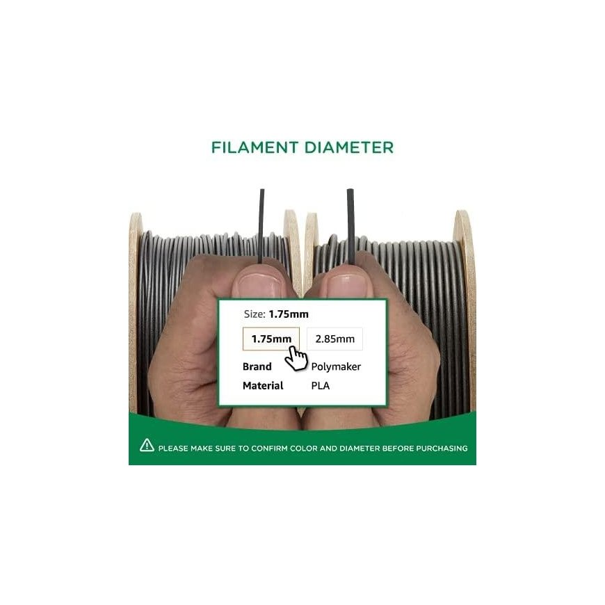 Polymaker PolyTerra PLA - 3kg - 1.75mm - fossiiliharmaa – 5