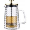 ZAPARZACZ DO KAWY HERBATY SZKLANY 600ML FRENCH PRESS KLAUSBERG KB-7766 Golden ZAPARZACZ DO KAWY HERBATY SZKLANY 600ML FRENCH PRESS KLAUSBERG KB-7766 Golden