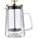 ZAPARZACZ DO KAWY HERBATY SZKLANY 600ML FRENCH PRESS KLAUSBERG KB-7766 Golden ZAPARZACZ DO KAWY HERBATY SZKLANY 600ML FRENCH PRESS KLAUSBERG KB-7766 Golden