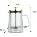 ZAPARZACZ DO KAWY HERBATY SZKLANY 600ML FRENCH PRESS KLAUSBERG KB-7766 Golden ZAPARZACZ DO KAWY HERBATY SZKLANY 600ML FRENCH PRESS KLAUSBERG KB-7766 Golden
