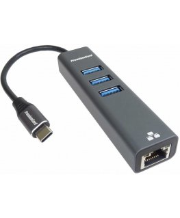 PREMIUMCORD USB-C adapteris su Gigabit 10/100/1000Mbps + 3x USB3.0 jungtis