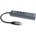 PREMIUMCORD USB-C adapter with Gigabit 10/100/1000Mbps + 3x USB3.0 ports PREMIUMCORD USB-C adapter with Gigabit 10/100/1000Mbps + 3x USB3.0 ports