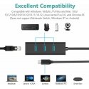 PREMIUMCORD USB-C -sovitin, jossa on gigabitin 10/100/1000 Mbps + 3 USB 3.0 -porttia PREMIUMCORD USB-C -sovitin, jossa on gigabitin 10/100/1000 Mbps + 3 USB 3.0 -porttia