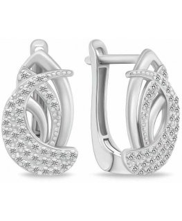 Brilio Silver Brilio Silver Gorgeous silver earrings with zircons EA137W