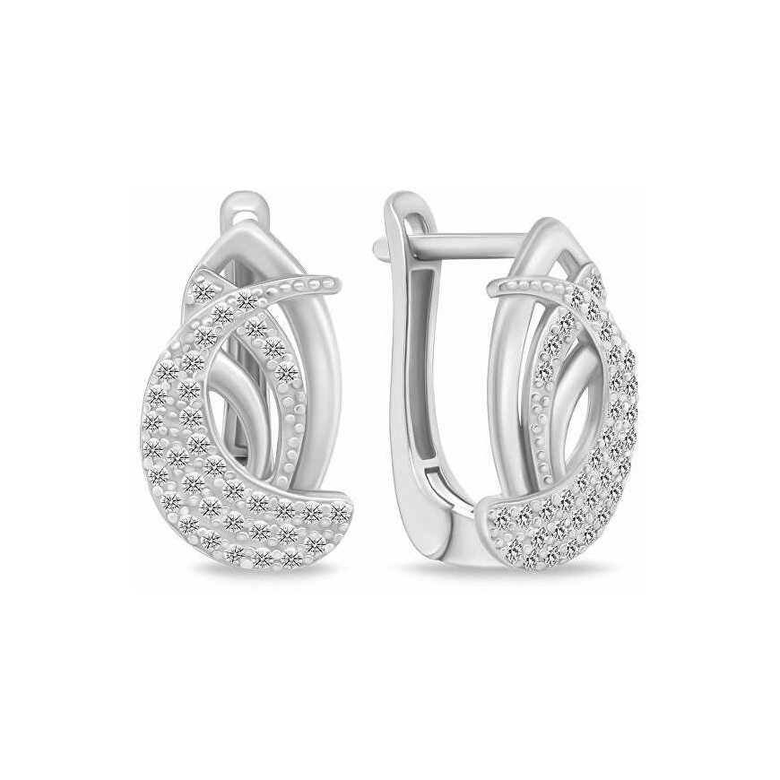Brilio Silver Brilio Silver Gorgeous silver earrings with zircons EA137W