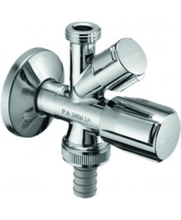 Angle valve Schell, 1/2" x 1/2" x 3/4", combined