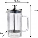 ZAPARZACZ DO KAWY HERBATY SZKLANY 350ML FRENCH PRESS KLAUSBERG KB-7756 Sidabrinis ZAPARZACZ DO KAWY HERBATY SZKLANY 350ML FRENCH PRESS KLAUSBERG KB-7756 Sidabrinis