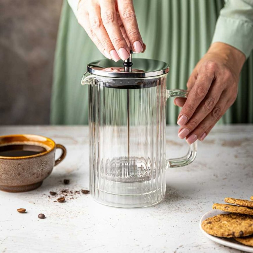 ZAPARZACZ DO KAWY HERBATY SZKLANY 350ML FRENCH PRESS KLAUSBERG KB-7756 Silver – 5
