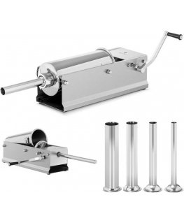 Royal Catering Filler, manual sausage stuffer, horizontal, 5 l + 4 funnels
