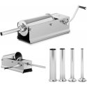 Royal Catering Filler, manual sausage stuffer, horizontal, 5 l + 4 funnels Royal Catering Filler, manual sausage stuffer, horizontal, 5 l + 4 funnels