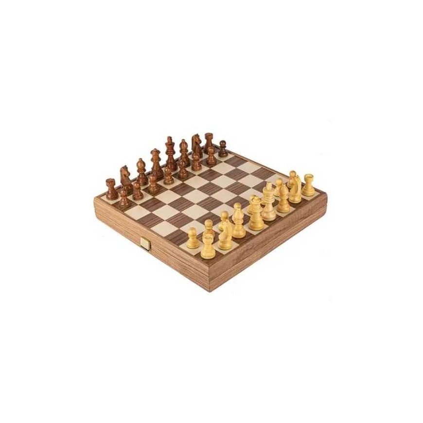 Manopoulos Staunton Walnut Wooden Chess Set