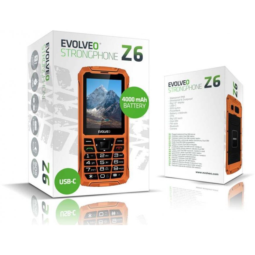 EVOLVEO StrongPhone Z6 oranssi – 2