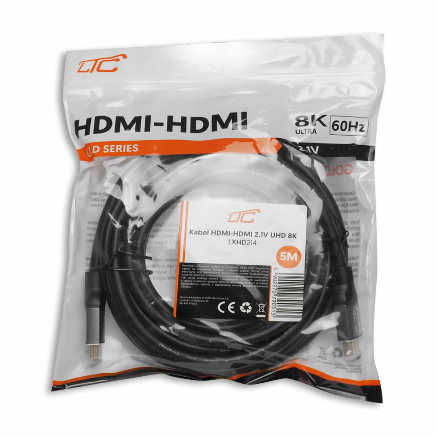 LTC HDMI-HDMI cable (v2.1 | 8K | 5 m) black – 2