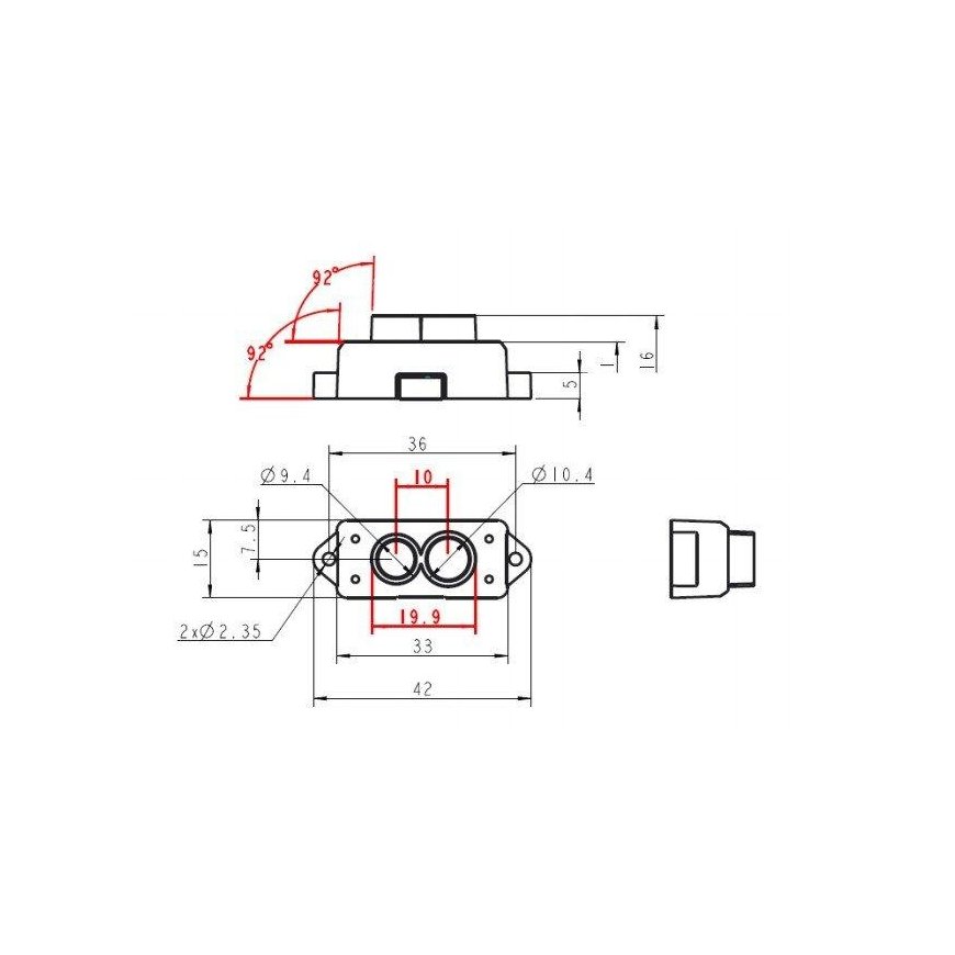 Benewake Lazerinis atstumo jutiklis Lidar TFMini-S UART/I2C - 12m – 5