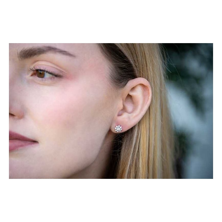 Agato Shiny silver earrings with zircons AGT-E071SW – 2