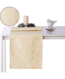 AmeliaHome Tablecloth Stardust HMD GOLD 30x100