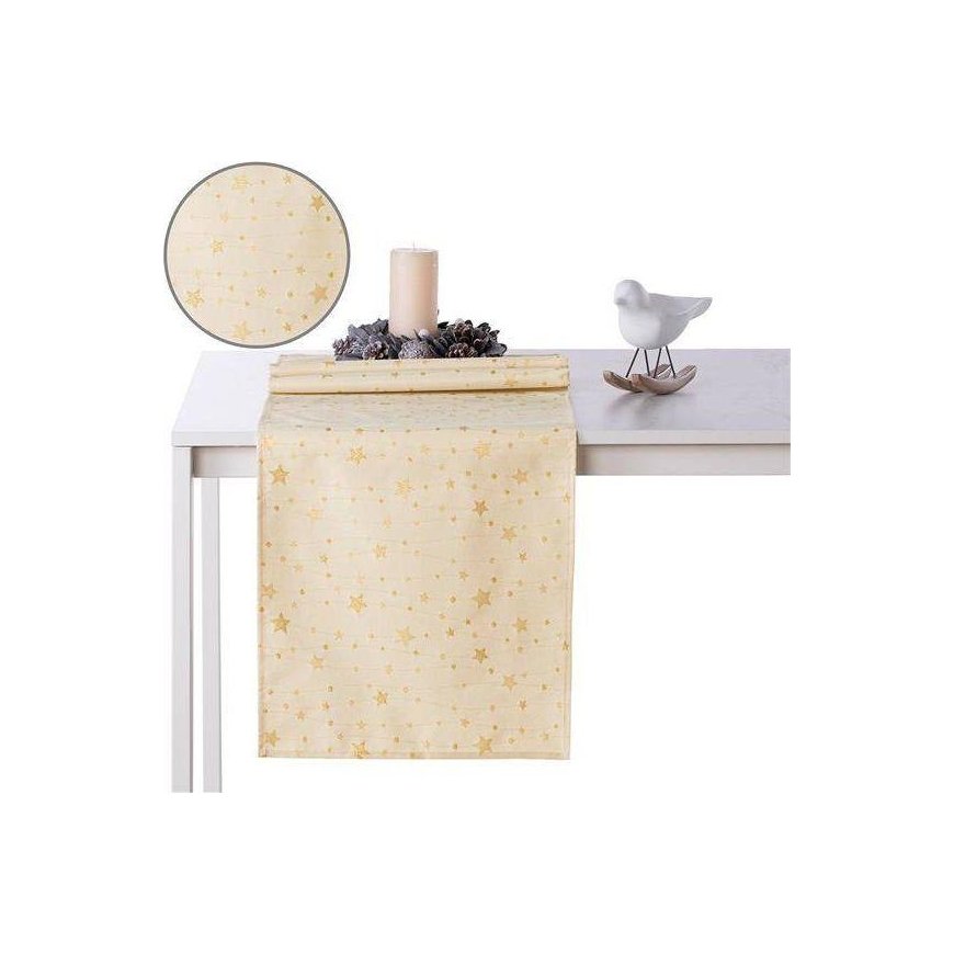 AmeliaHome Tablecloth Stardust HMD GOLD 30x100