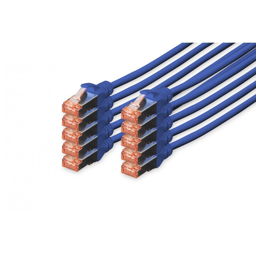 Digitus DK-1644-0025-B-10 tīkla kabelis Zils 0,25 m Cat6 S/FTP (S-STP)