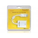 DeLOCK 61766 video kabeļu aksesuārs 0,125 m VGA (D-Sub) DisplayPort Balts