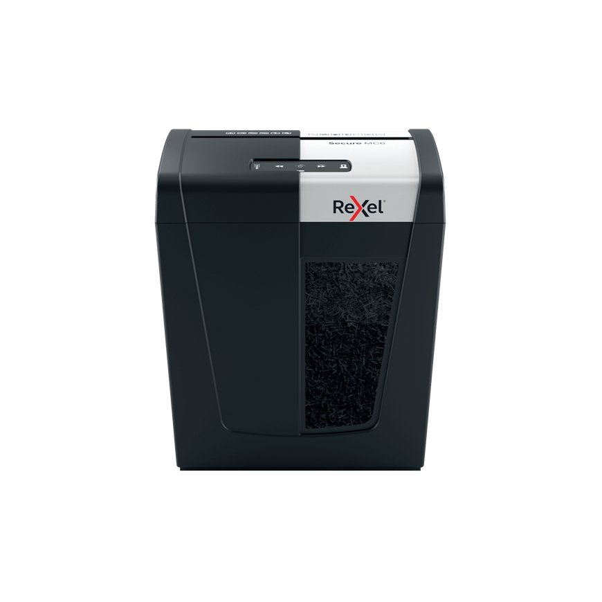 Rexel Secure MC6 paperisilppuri Mikroleikkaava 60 dB musta, Hopea