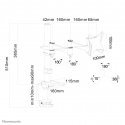 Neomounts FPMA-D1330SILVER monitora stiprinājums un statīvs 76,2 cm (30") Galds Sudrabs
