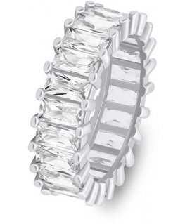 Brilio Silver Brilio Silver Sparkling silver ring with clear zircons RI087W