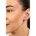 Brilio Silver Shiny silver earrings with clear zircons EA415W
