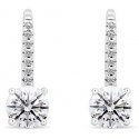 Brilio Silver Shiny silver earrings with clear zircons EA415W