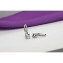Brilio Silver Shiny silver earrings with clear zircons EA415W