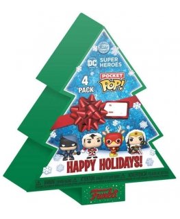 Funko Pocket POP pack 4 figures DC Comics Tree Holiday Exclusive