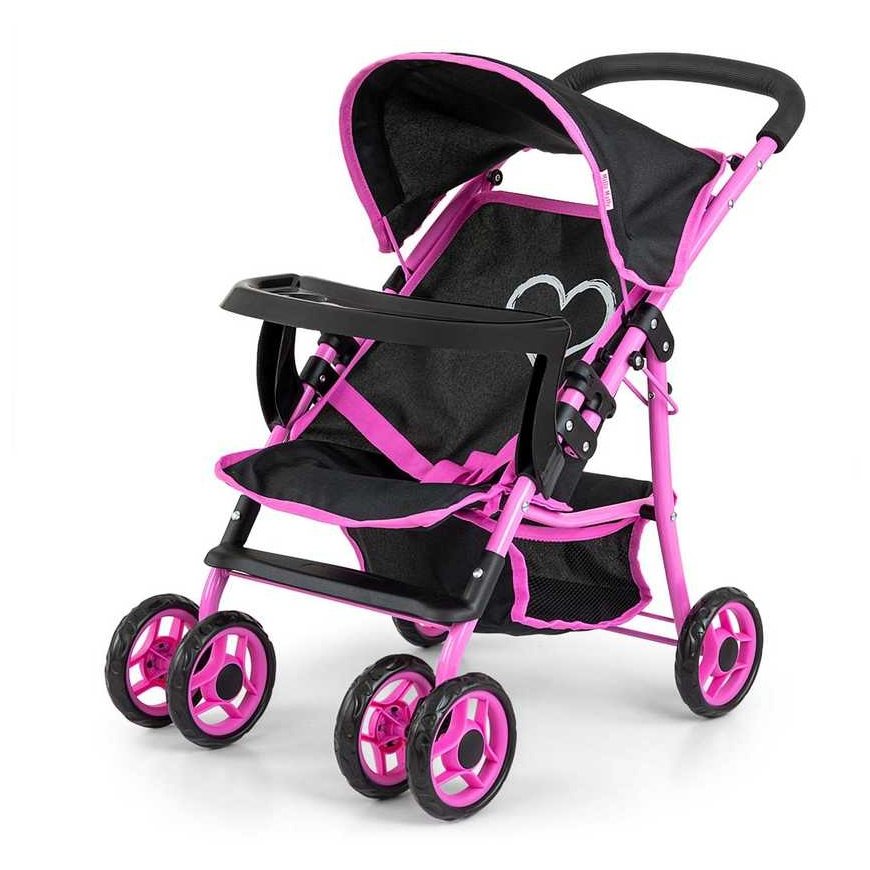 Milly Mally Kate Prestige black pram for dolls