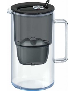 Filtro ąsotis Aquaphor Stiklas 2,5L juodas + 1 Maxfor Plus Mg kasetė