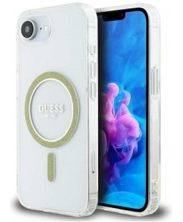 Guess IML Glitter Circle MagSafe iPhone 16e Case - Clear