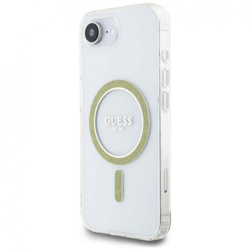Guess IML Glitter Circle MagSafe iPhone 16e -suojakuori - Kirkas – 3