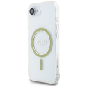 Guess IML Glitter Circle MagSafe iPhone 16e -suojakuori - Kirkas Guess IML Glitter Circle MagSafe iPhone 16e -suojakuori - Kirkas