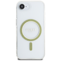 Guess IML Glitter Circle MagSafe iPhone 16e Case - Clear Guess IML Glitter Circle MagSafe iPhone 16e Case - Clear