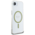 Guess IML Glitter Circle MagSafe iPhone 16e -suojakuori - Kirkas Guess IML Glitter Circle MagSafe iPhone 16e -suojakuori - Kirkas