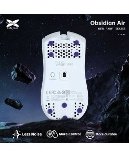 X-raypad Obsidian Air Skates Universal Dots Purppura 40 kpl. (6,5 x 1,0 mm) (violetti) hiiren vaihtojalat