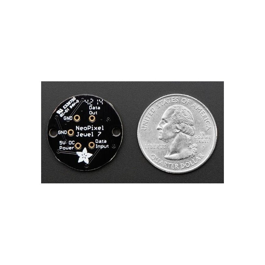 Adafruit NeoPixel Jewel RGB LED diodų žiedas WS2812 – 4
