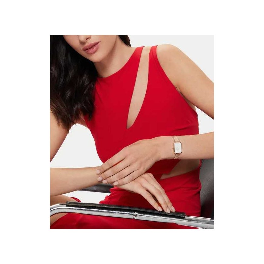 Moteriškas laikrodis DANIEL WELLINGTON Quadro Lumine Pressed Piano 20mm DW00100578 + BOX (zw519b) – 2