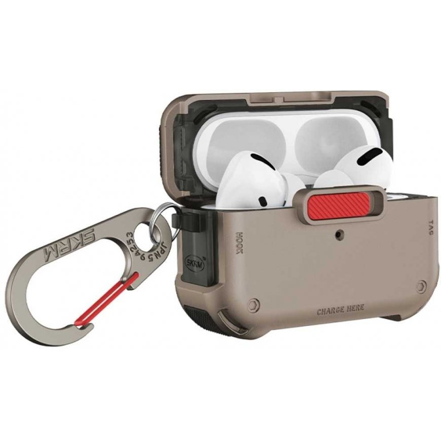 Skinarma Mecha case for AirPods Pro 2 champagne – 3