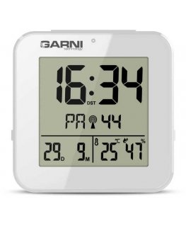 Garni Technology GARNI 138W - digitaalinen herätyskello lämpömittarilla ja kosteusmittarilla, valkoinen