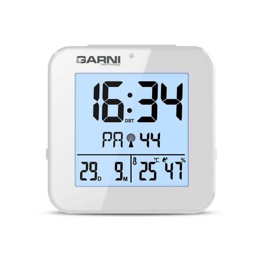 Garni Technology GARNI 138W - digital alarm clock with thermometer and hygrometer, white – 2