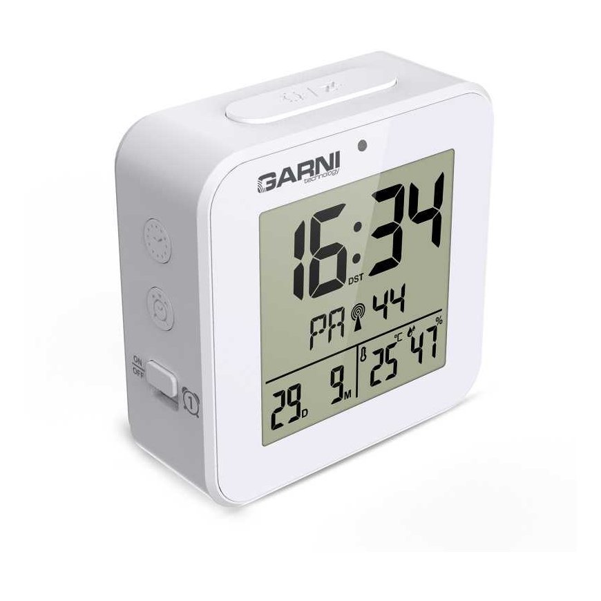 Garni Technology GARNI 138W - digital alarm clock with thermometer and hygrometer, white – 4