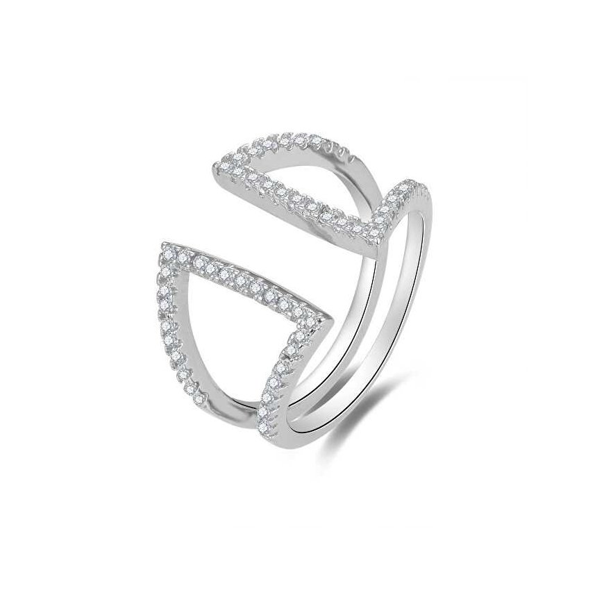 Beneto Glittering silver ring with AGG473 zircons