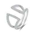 Beneto Glittering silver ring with AGG473 zircons Beneto Glittering silver ring with AGG473 zircons